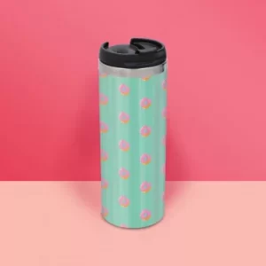 Image of Doughnut Pattern Stainless Steel Travel Mug