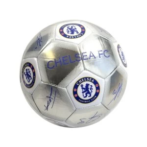 Image of Chelsea Special Edition Signature Football Silver White Size 5