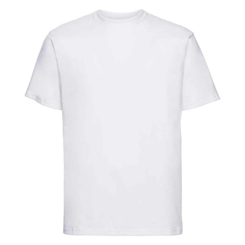 Image of Russell Mens Super Ringspun Cotton Classic T-Shirt in White Size: XS White Male XS