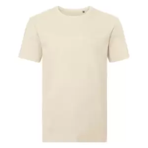 Image of Russell Mens Organic Short-Sleeved T-Shirt (S) (Natural)
