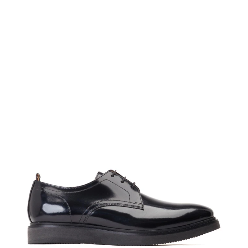 Image of Base London Base London Men Roly Plain Toe Derby in Black Size: 7 Black 7 Male 5038538361817