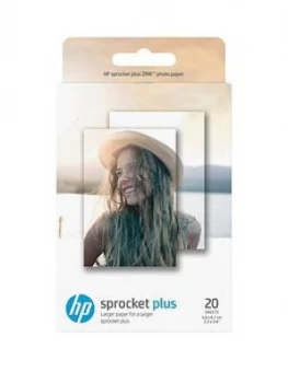 Image of HP Sprocket Plus Photo Paper 20 sticky backed sheets5.8 x 8.7cm 2.3 x 3.4 in