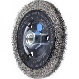 Image of PFERD HORSE round brush uncoated 125 x 15mm wire thickness 0.3mm With thread M14 43502302