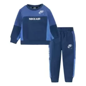 Image of Nike Air Sweatshirt and Bottoms Set Baby Boys - Blue