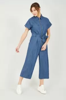 Image of Blue Utility Chambray Boiler Suit