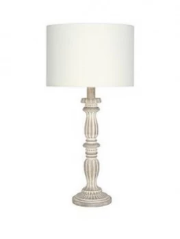 Image of Pacific Lifestyle Roma Antique Wash Wood Table Lamp