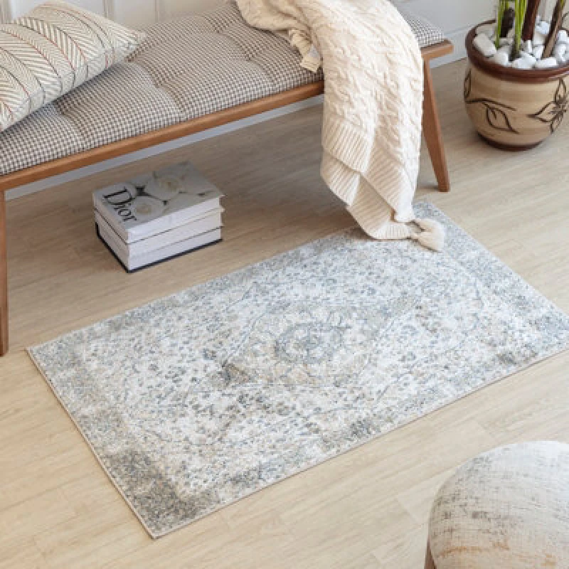 Image of Livabliss Machine Washable Oriental Boho Camel Celine Area Rug 66 X 115cm - Easy Care, Non Shedding, Ideal For Living Room & Bedroom