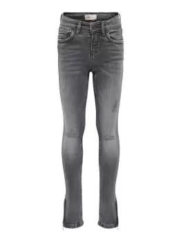 Image of ONLY Konkendel Grey Zip Ankle Skinny Fit Jeans Women Grey