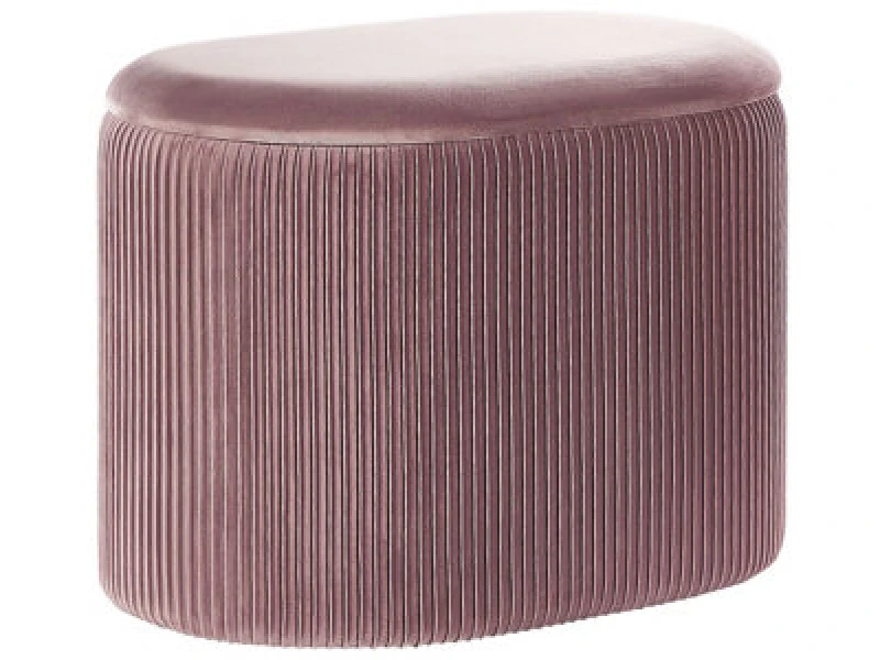 Image of Beliani Storage Pouffe Richland Velvet Pink