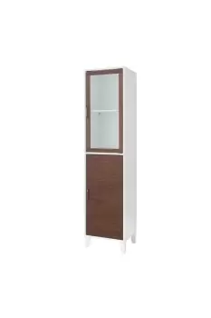 Image of Tyler Wooden Bathroom Linen Tower Floor Tall Cabinet