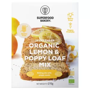 Image of Superfood Bakery Zesty Cheer Organic Lemon & Poppy Loaf Mix 270g