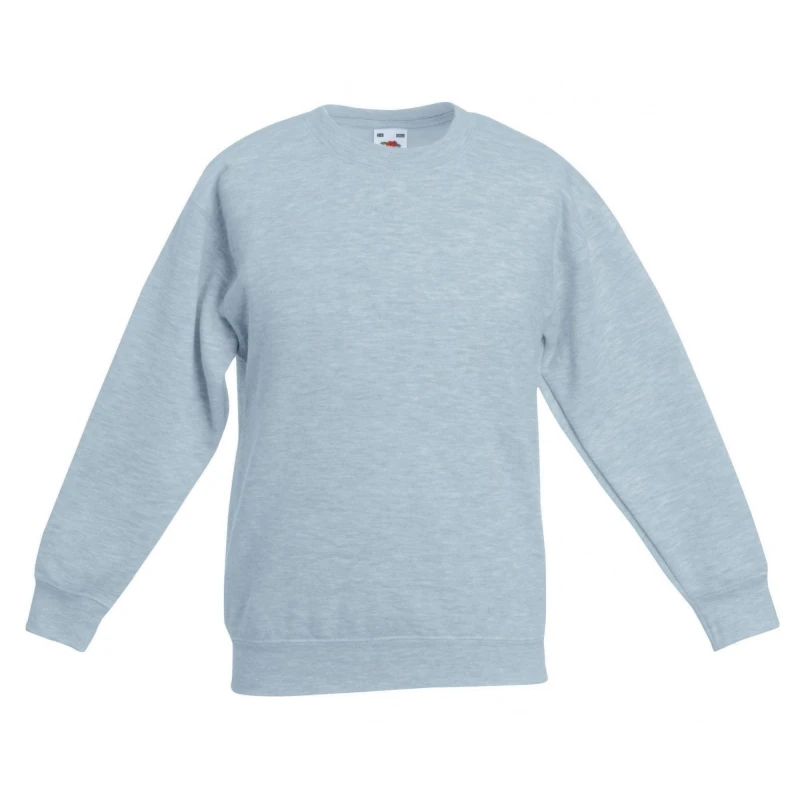 Image of Fruit of the Loom Premium 70 30 Sweatshirt in Grey Size: 3-4 Years Grey Unisex 3-4 Years
