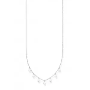 Image of Charming Silver Disc Necklace KE2107-001-21-L45V