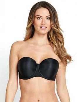 Image of Fantasie Fantasie Underwired Moulded Strapless Bra, Black, Size 40, Women