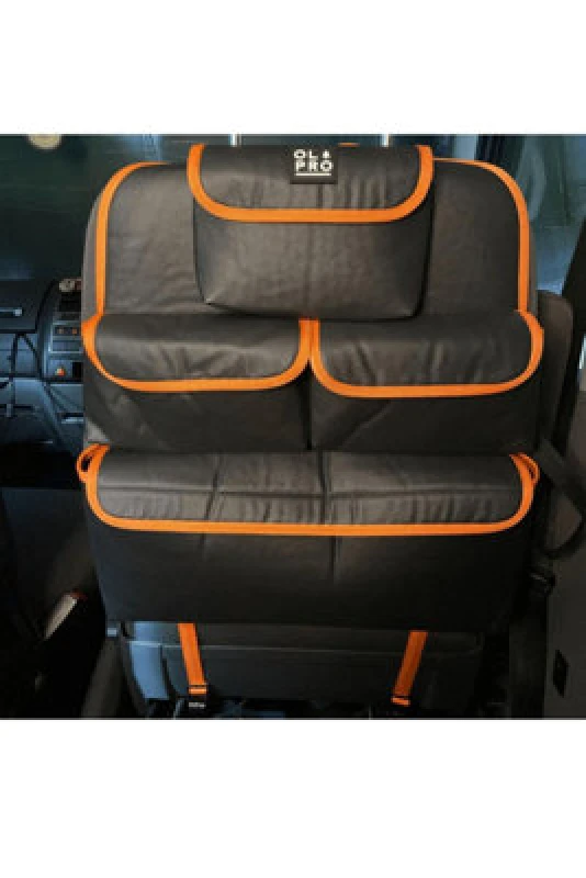 Image of Olpro Rear Single Seat Storage Organiser Orange