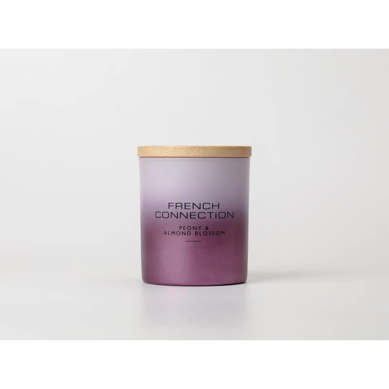 Image of French Connection French Connection Peony & Almond Blossom Candle Long-Lasting Luxury Scented Gift in Purple Size: Medium Purple Medium Unisex 50567