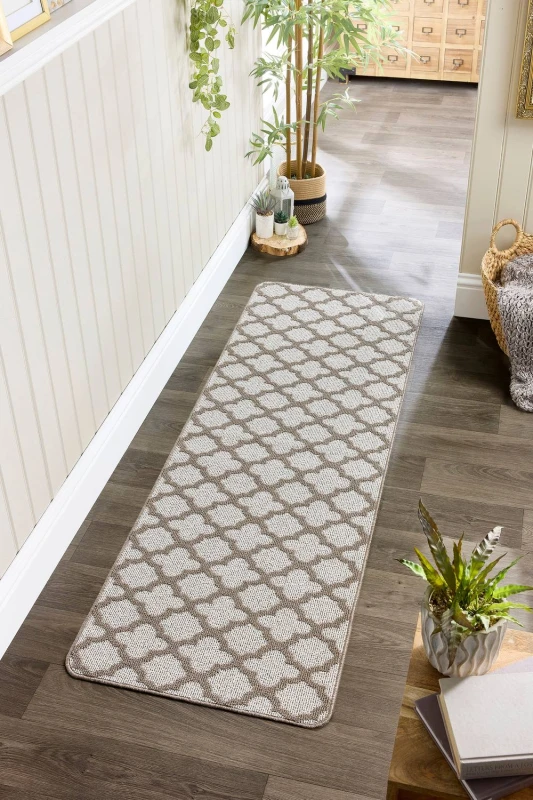 Image of My Mat My Mat Moroccan Tile Washable Runner Stone - My Mat - Size: 67X200 Stone 67X200 WB91804