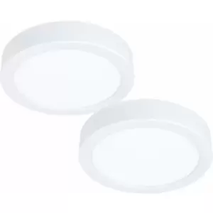 Image of Loops - 2 pack Wall / Ceiling Light White 160mm Round Surface Mounted 10.5W LED 4000K