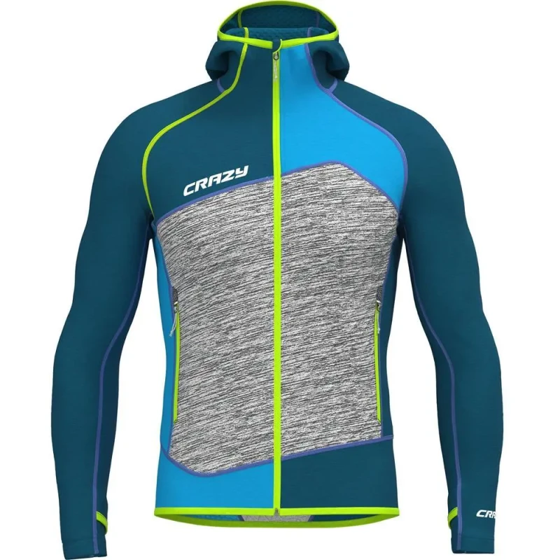 Image of Hooded hiking jacket Crazy Resolution Light Bleu Male S
