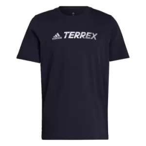 Image of adidas Terrex Classic Logo T-Shirt Mens - Blue