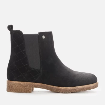 Image of Barbour Womens Carla Suede Chelsea Boots - Black - UK 5
