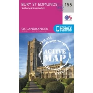 Image of Bury St Edmunds, Sudbury & Stowmarket by Ordnance Survey (Sheet map, folded, 2016)