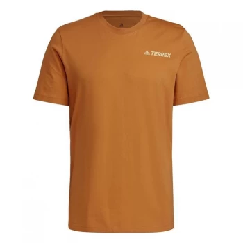 Image of adidas Terrex Mountain Graphic T-Shirt Mens - Mesa