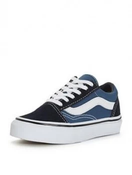 Image of Vans Old Skool Childrens Trainer - Blue, Navy, Size 10
