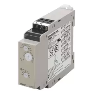 Image of Timer, DIN-Rail Mounting, Multi Range, Multi Mode Timer, 8 Modes Includes Off-delay, 2 Output Relays, 24 to 240 VAC/DC