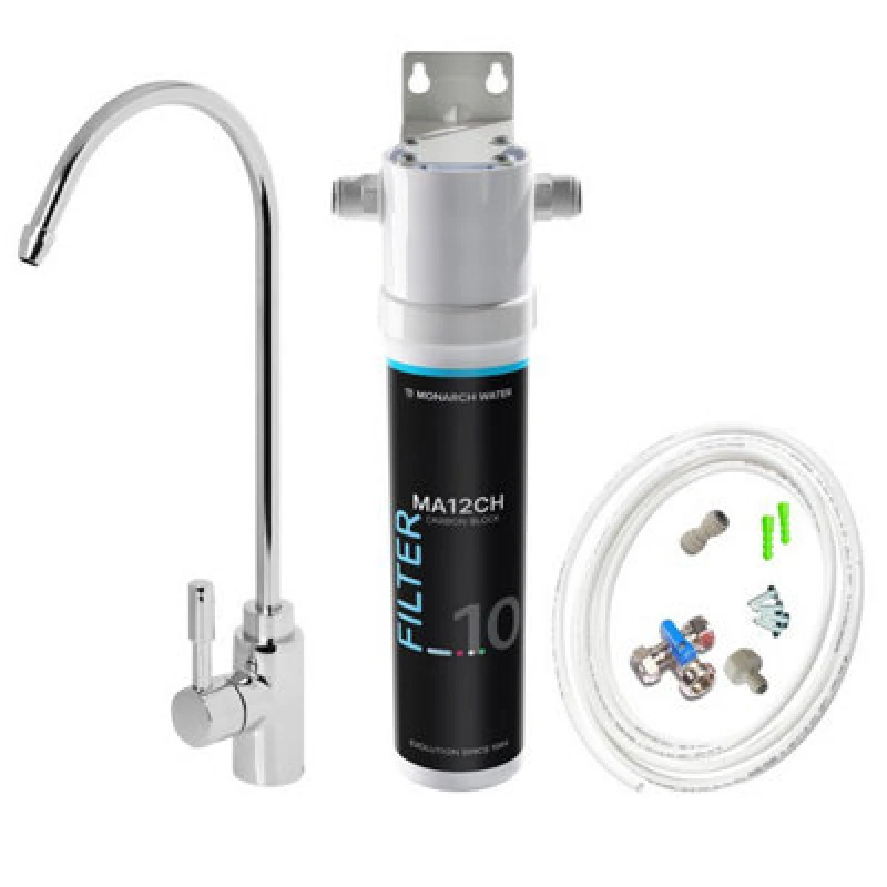 Image of Monarch Ma12Ch Drinking Water Filter System Fittings + 3/8 Filter Tubing + Tap