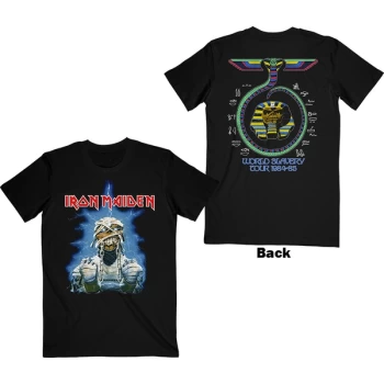 Image of Iron Maiden - World Slavery Tour '84 - '85 Unisex Medium T-Shirt - Black