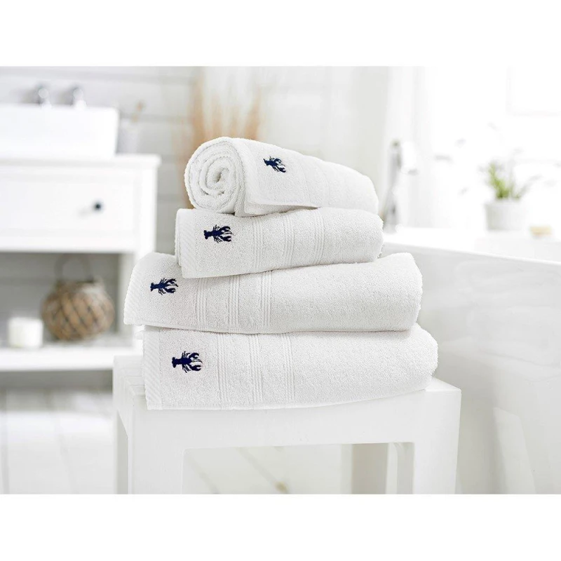 Image of Lobster Creek Kaleidoscope 550gsm Combed Cotton Towels White