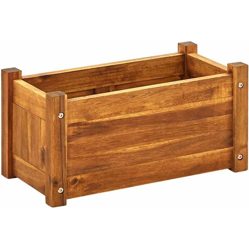 Image of vidaXL Garden Raised Bed Acacia Wood 50x25x25cm Vegetable Flower Pot Bed