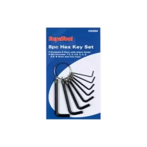 Image of Metric Hex Key Set 8 Piece - HK8M - Supatool