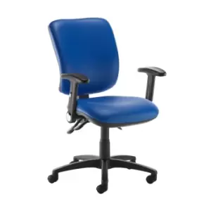 Image of Dams MTO Senza High Back Operator Chair with Folding Arms - Nero Black Vinyl