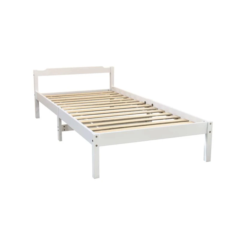 Image of Kidsaw Jinsen White Wooden Bed - 3ft Single