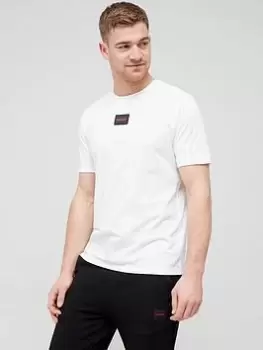 Image of HUGO Diragolino212 T-Shirt - White, Size L, Men