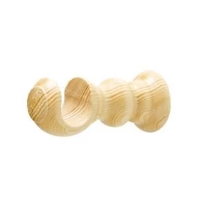 Image of Colours Modern Wood Pole bracket Dia28mm