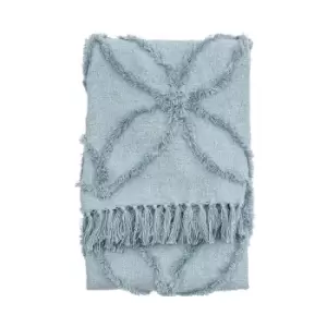 Image of Simply Green Miami Tufted Throw Blue