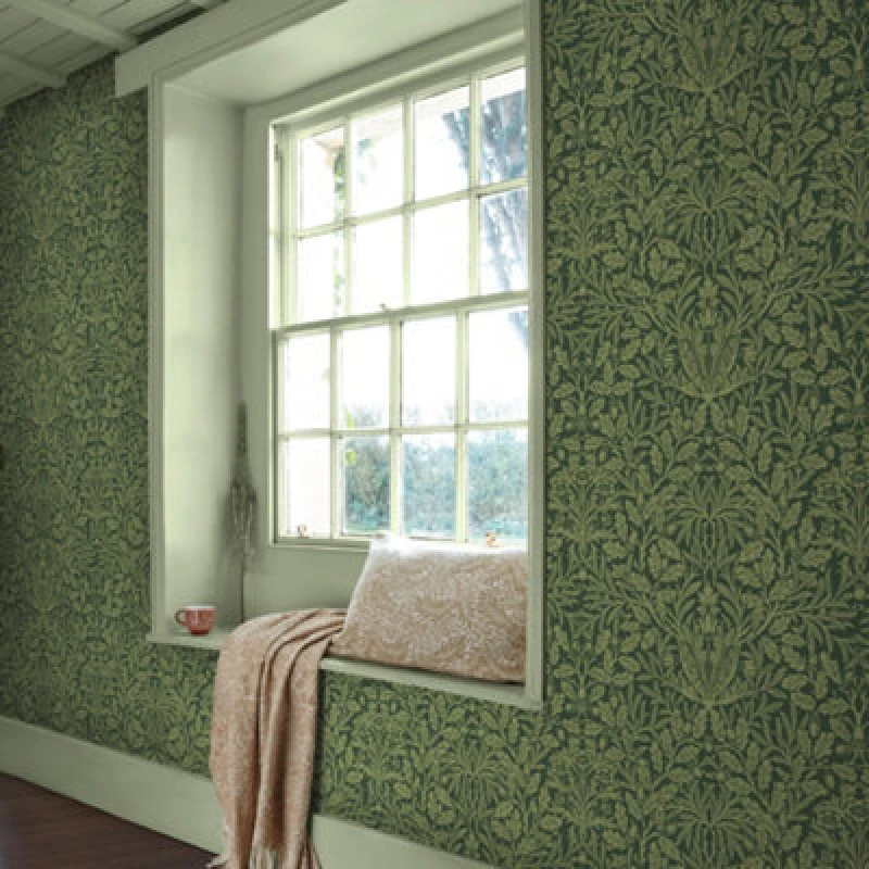 Image of William Morris At Home Acorn Garden Green Wallpaper