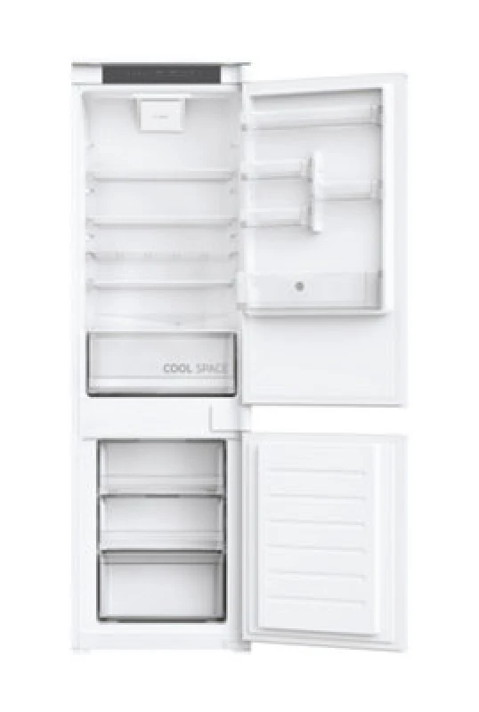 Image of Hoover HOBT5518EWK 177cm High 70/30 Integrated No Frost Fridge Freezer with Sliding Door Fixing Kit - White - E Rated