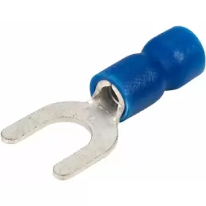 Image of 5.0mm Blue 24A Fork Connector Pack of 100 - Truconnect