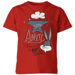 Image of Looney Tunes ACME Anvil Kids T-Shirt - Red - 3-4 Years