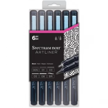 Image of Spectrum Noir Artliner Black Pack of 6