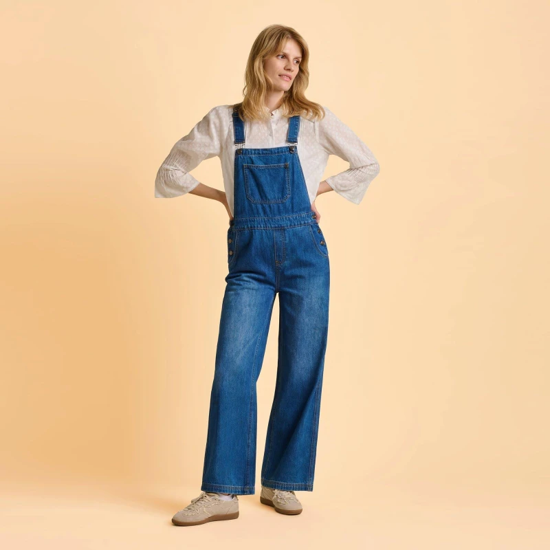 Image of Brakeburn Leia Denim Dungarees Navy female UK 08