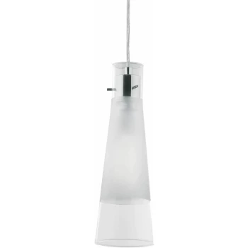 Image of Ideal Lux Lighting - Ideal Lux Kuky - 1 Light Ceiling Pendant Chrome, E27