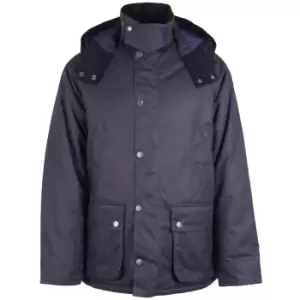 Image of Barbour Mens Winter Bedale Wax Jacket Navy/Olive Night Medium