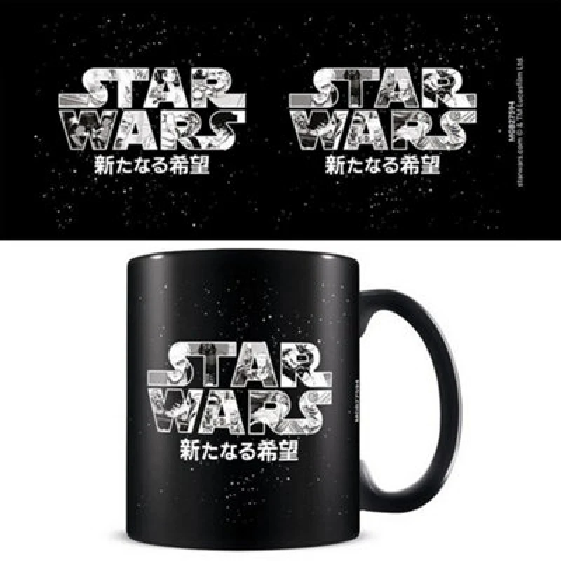 Image of Star Wars Manga Madness Logo Mug Black unisex