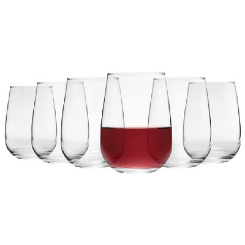 Image of LAV Gaia Extra Large Stemless Wine Glasses - 590ml - Clear - Pack of 6 Clear unisex