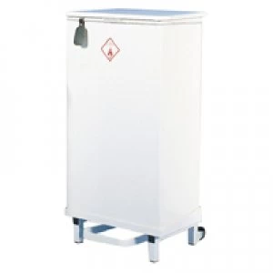 Image of Slingsby Fire Retardant Sack Holder 64 Litre White Semi-Mobile 330328
